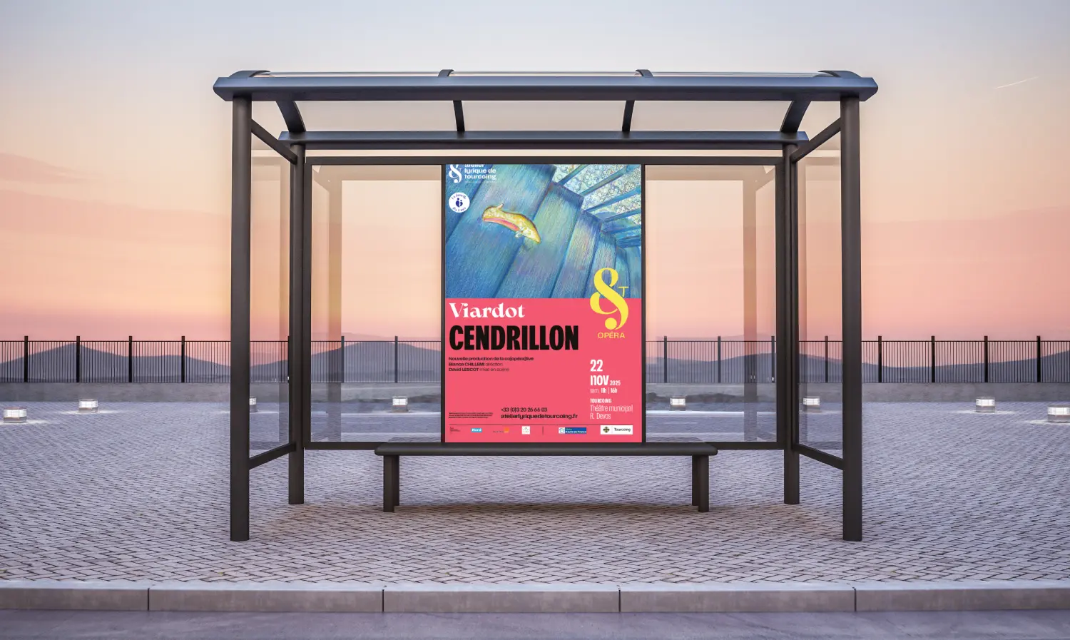 affiches abribus + panneaux Akilux pour l'atelier lyrique de tourcoing