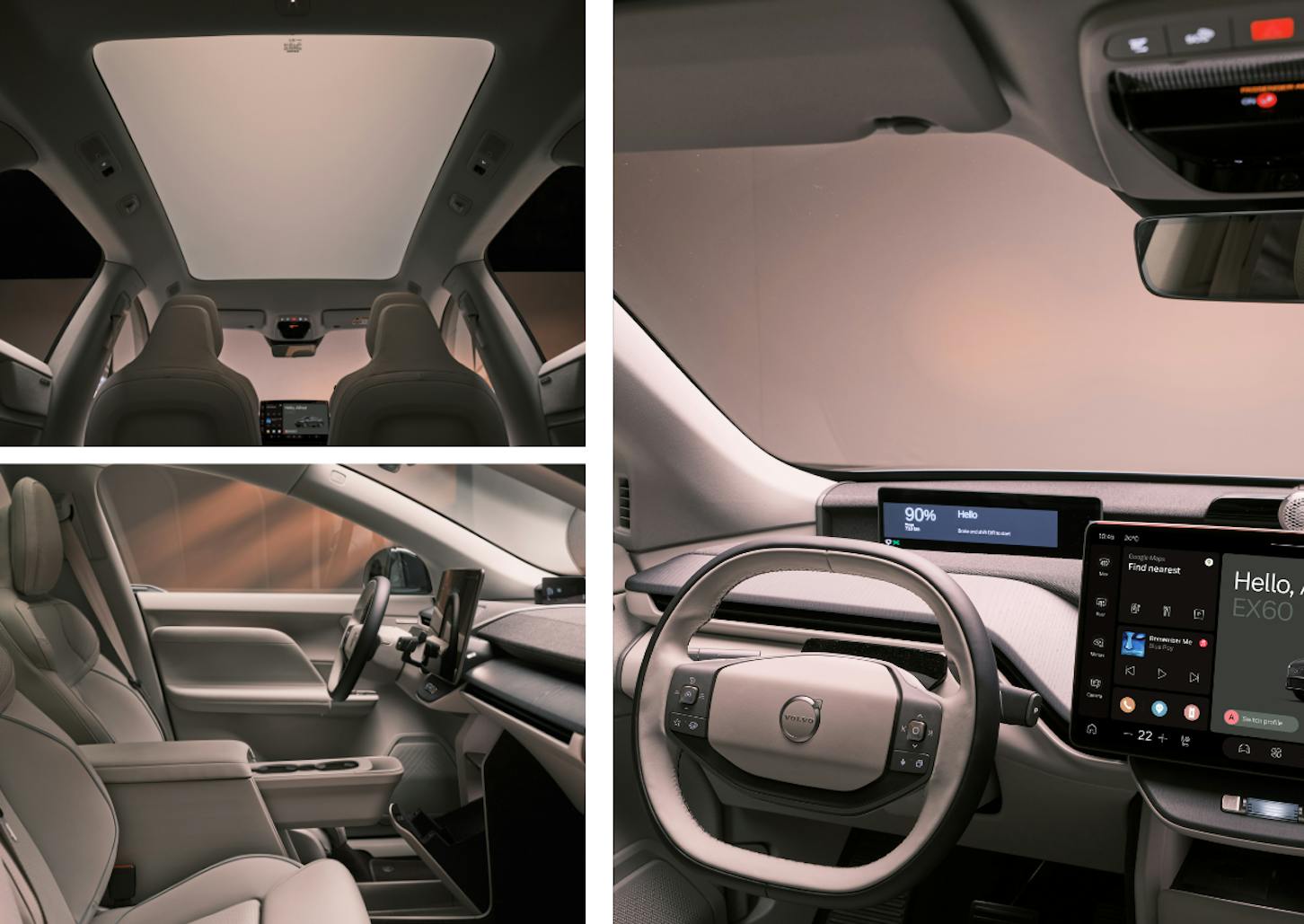 Das Interieur des Volvo EX60.