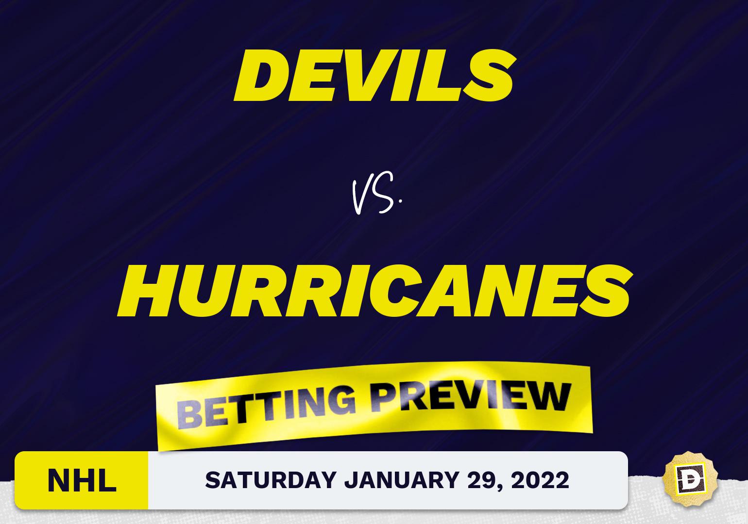 Devils vs. Hurricanes Predictions and Odds - Jan 29, 2022