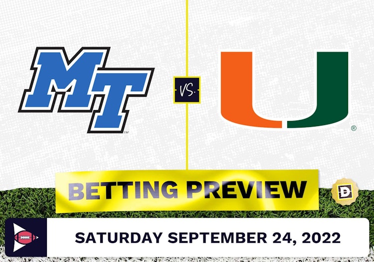 Middle Tennessee vs. Miami Florida CFB Prediction and Odds - Sep 24, 2022