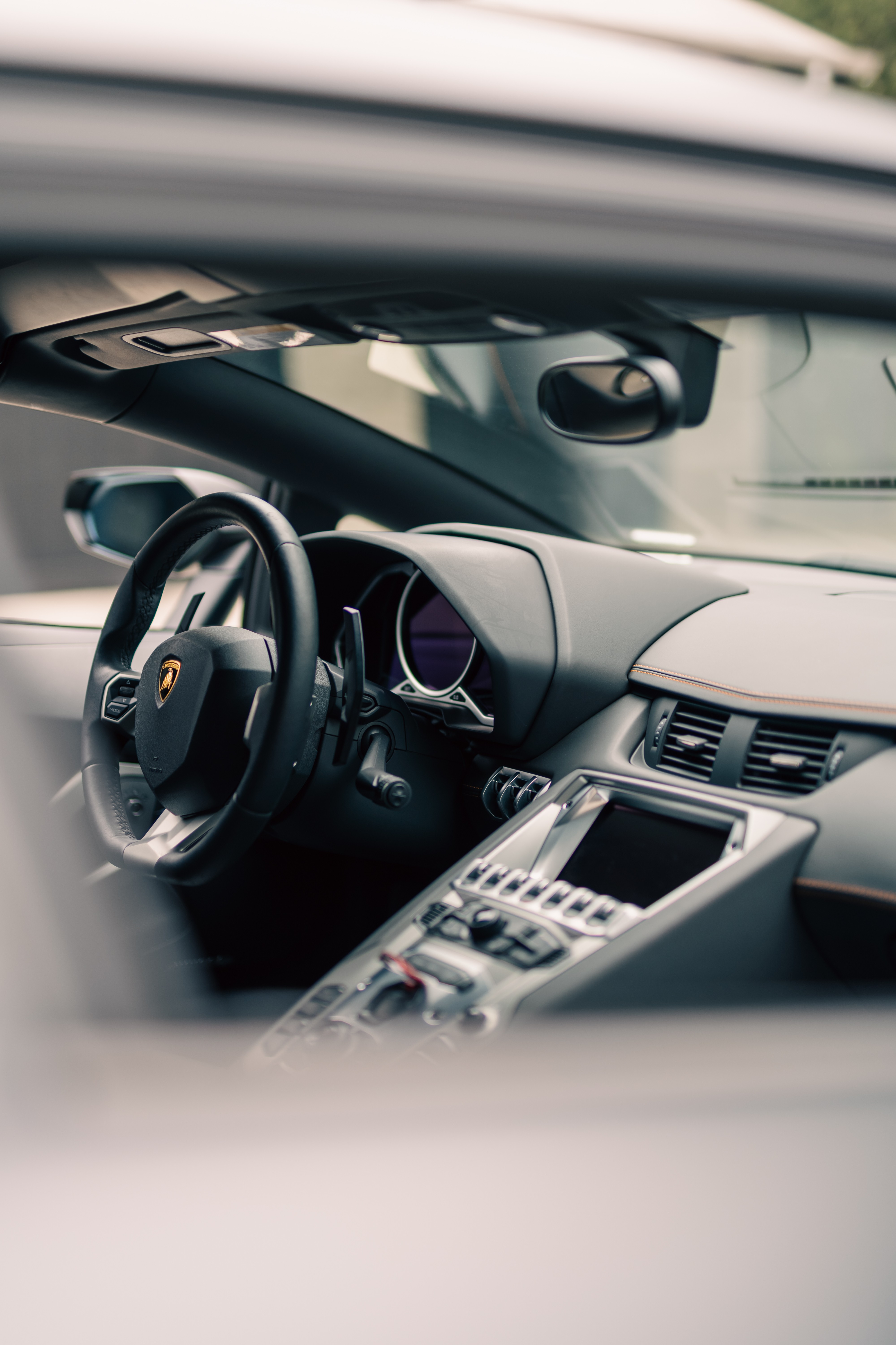 Lamborghini Aventador LP 700-4 interior in Dripping Springs, TX.