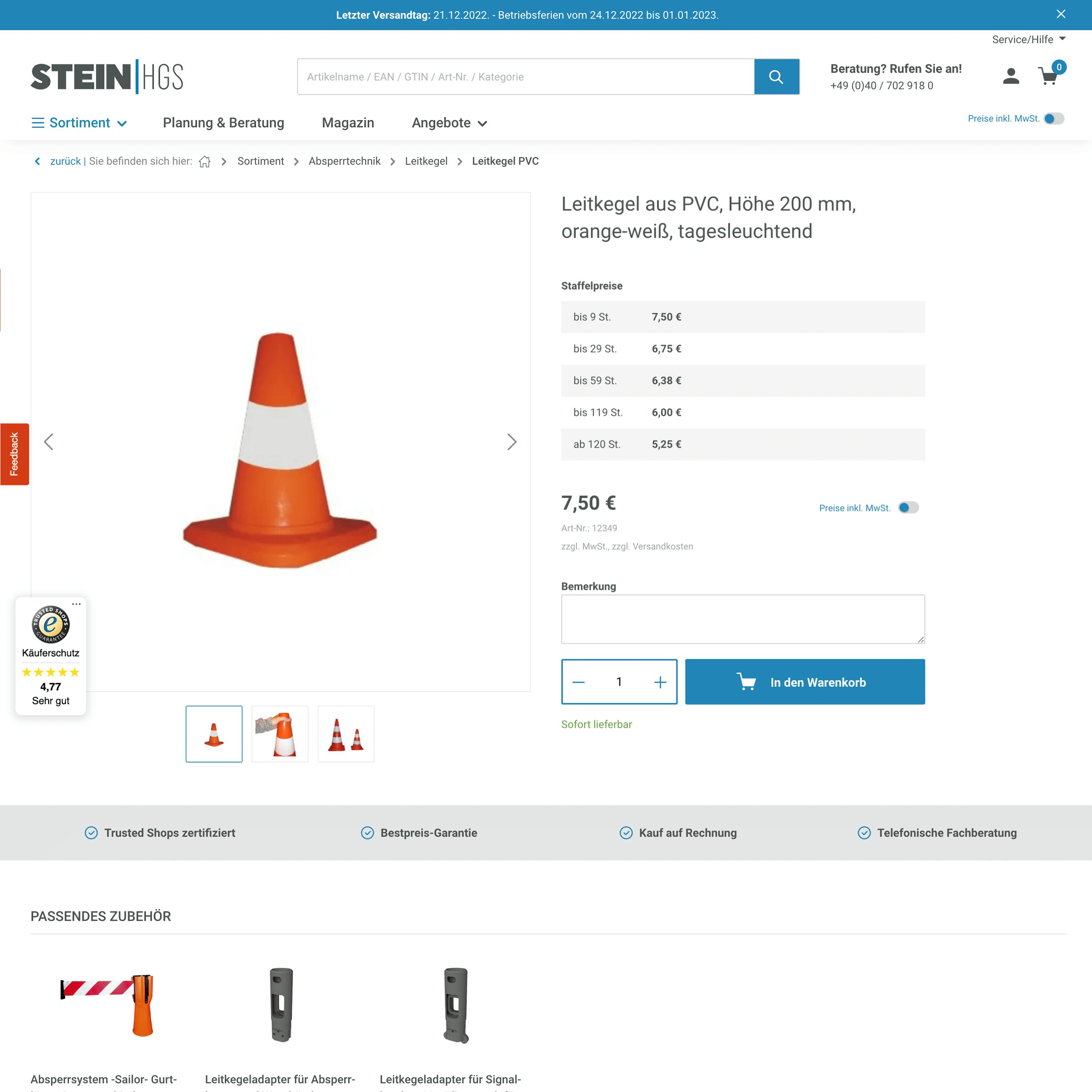 Produktdetailseite (Desktop) Produktdetailseite (Desktop)