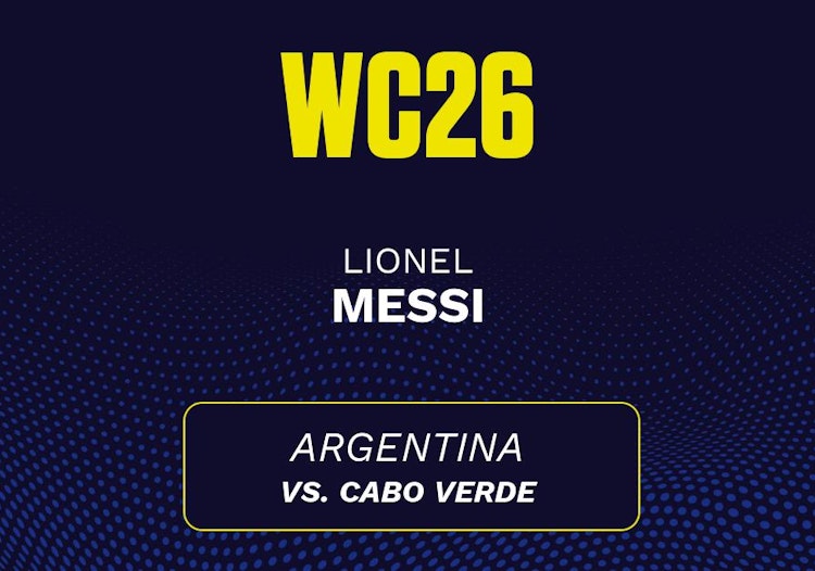 Lionel Messi projected stats for Friday, July 3, 2026.