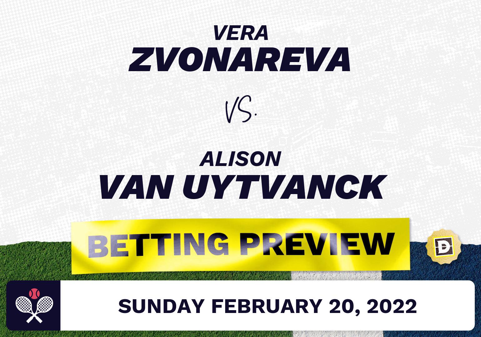 Vera Zvonareva vs. Alison van Uytvanck Predictions - Feb 20, 2022