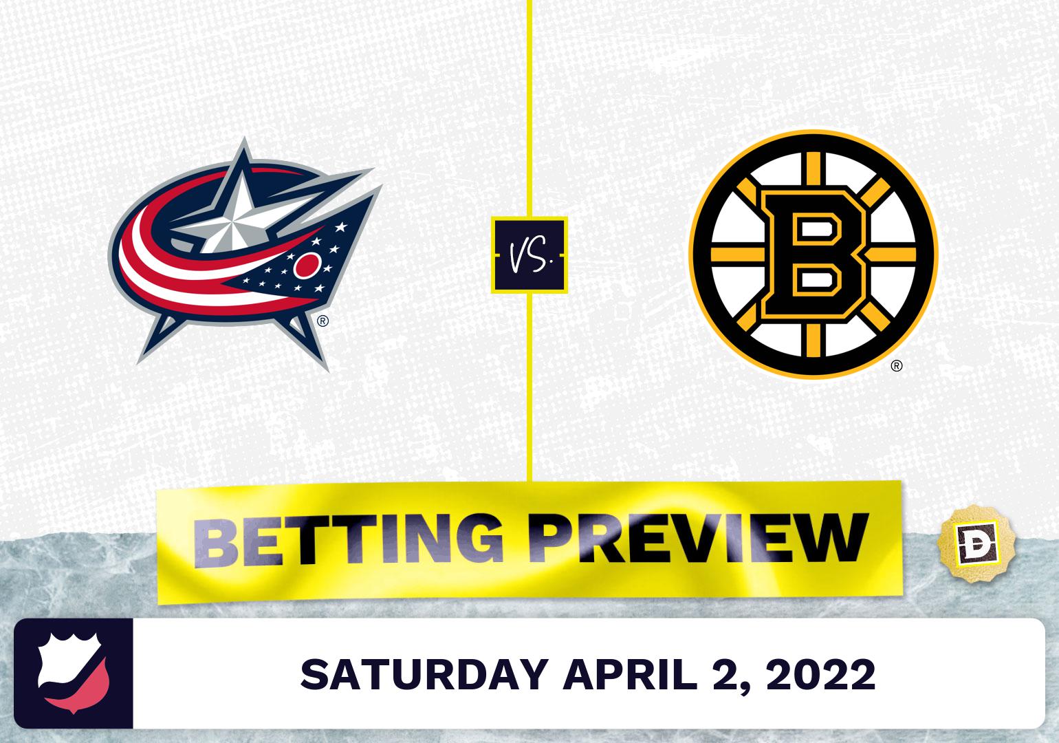 Blue Jackets vs. Bruins Prediction and Odds - Apr 2, 2022