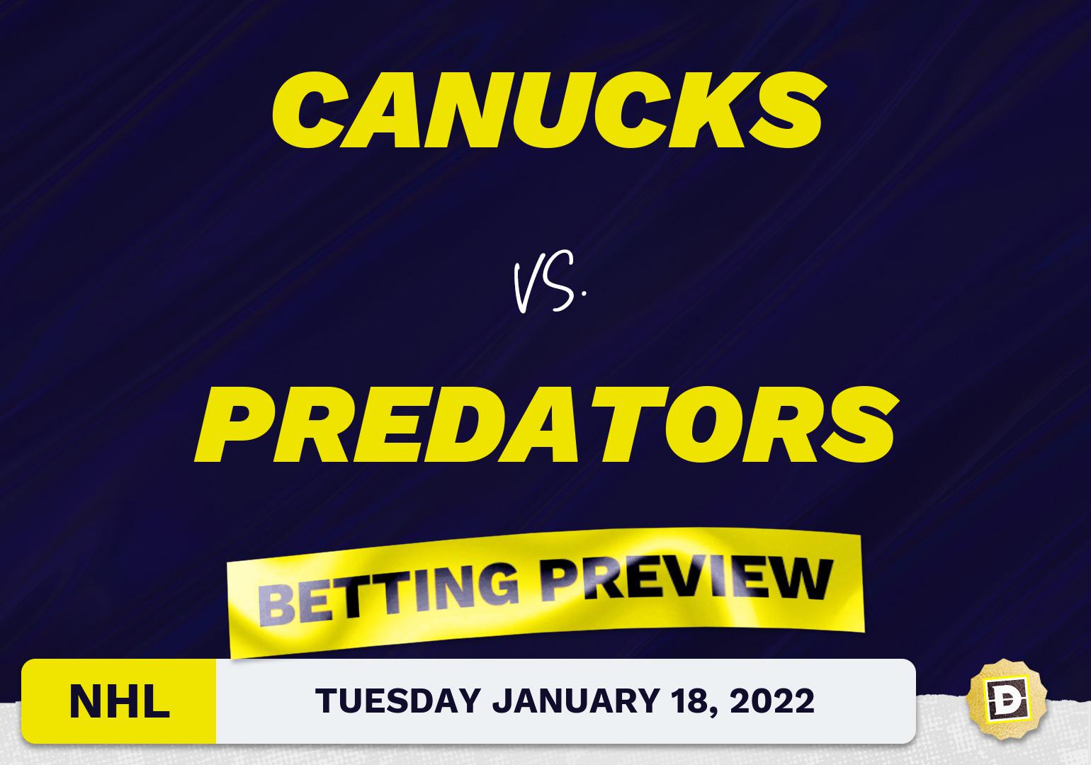 Canucks vs. Predators Predictions and Odds - Jan 18, 2022