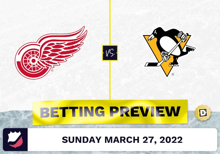 Red Wings vs. Penguins Predictions and Odds - Mar 27, 2022