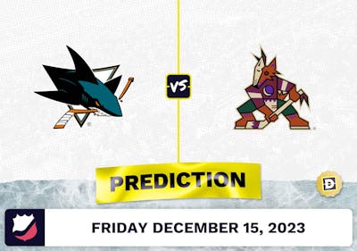 San Jose Sharks vs. Arizona Coyotes Prediction, Odds, Picks for NHL Friday [12/15/2023]