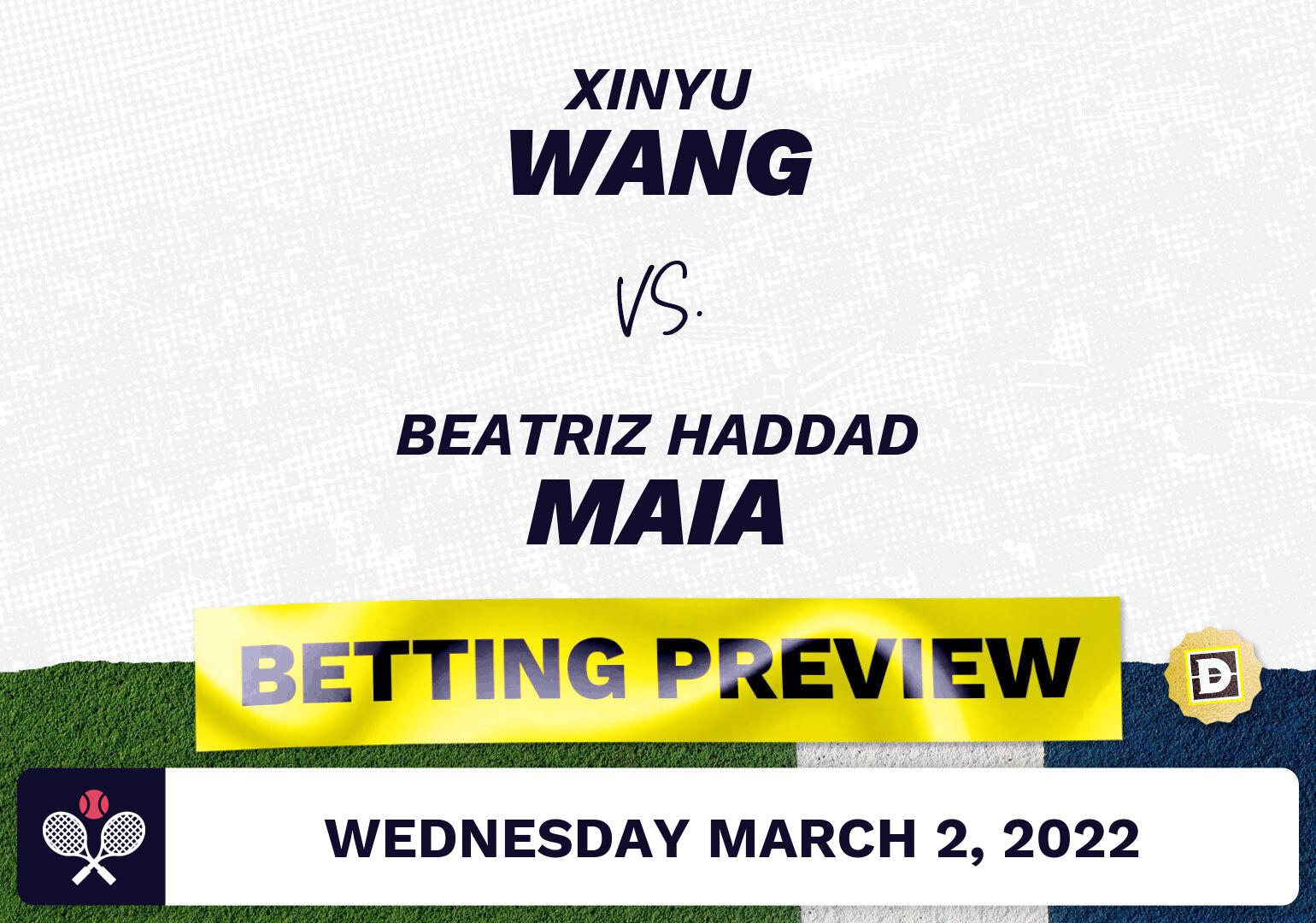 Xinyu Wang vs. Beatriz Haddad Maia Predictions - Mar 2, 2022