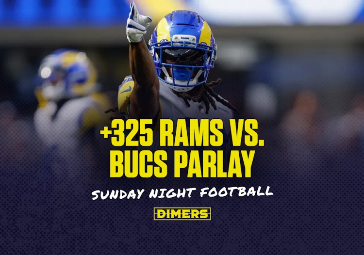 NFL Parlay bet for Week 12 Sunday Night Football featuring the Rams and Buccaneers.