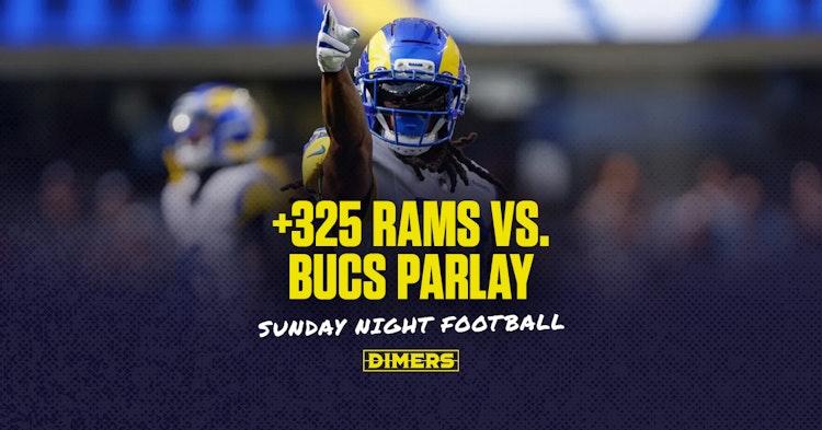 NFL Parlay bet for Week 12 Sunday Night Football featuring the Rams and Buccaneers.