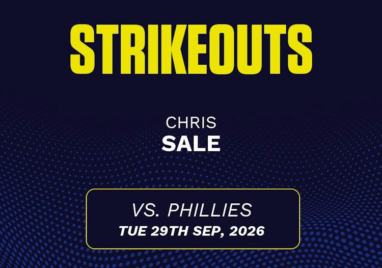 Chris Sale projected stats for Tuesday, September 29, 2026.