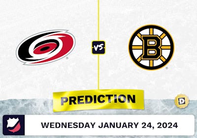 Carolina Hurricanes vs. Boston Bruins Prediction, Odds, NHL Picks [1/24/2024]