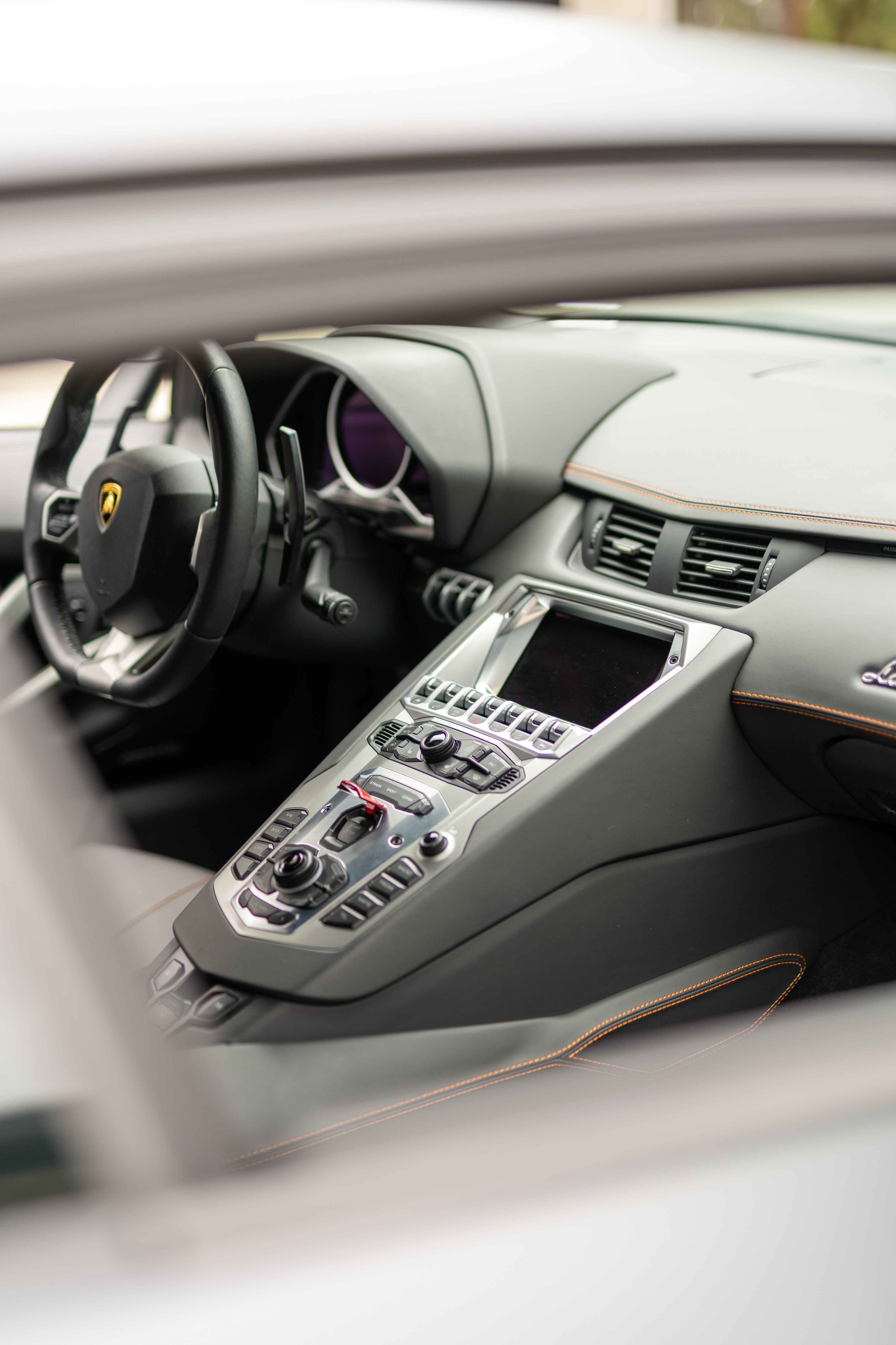 Lamborghini Aventador LP 700-4 interior in Dripping Springs, TX.