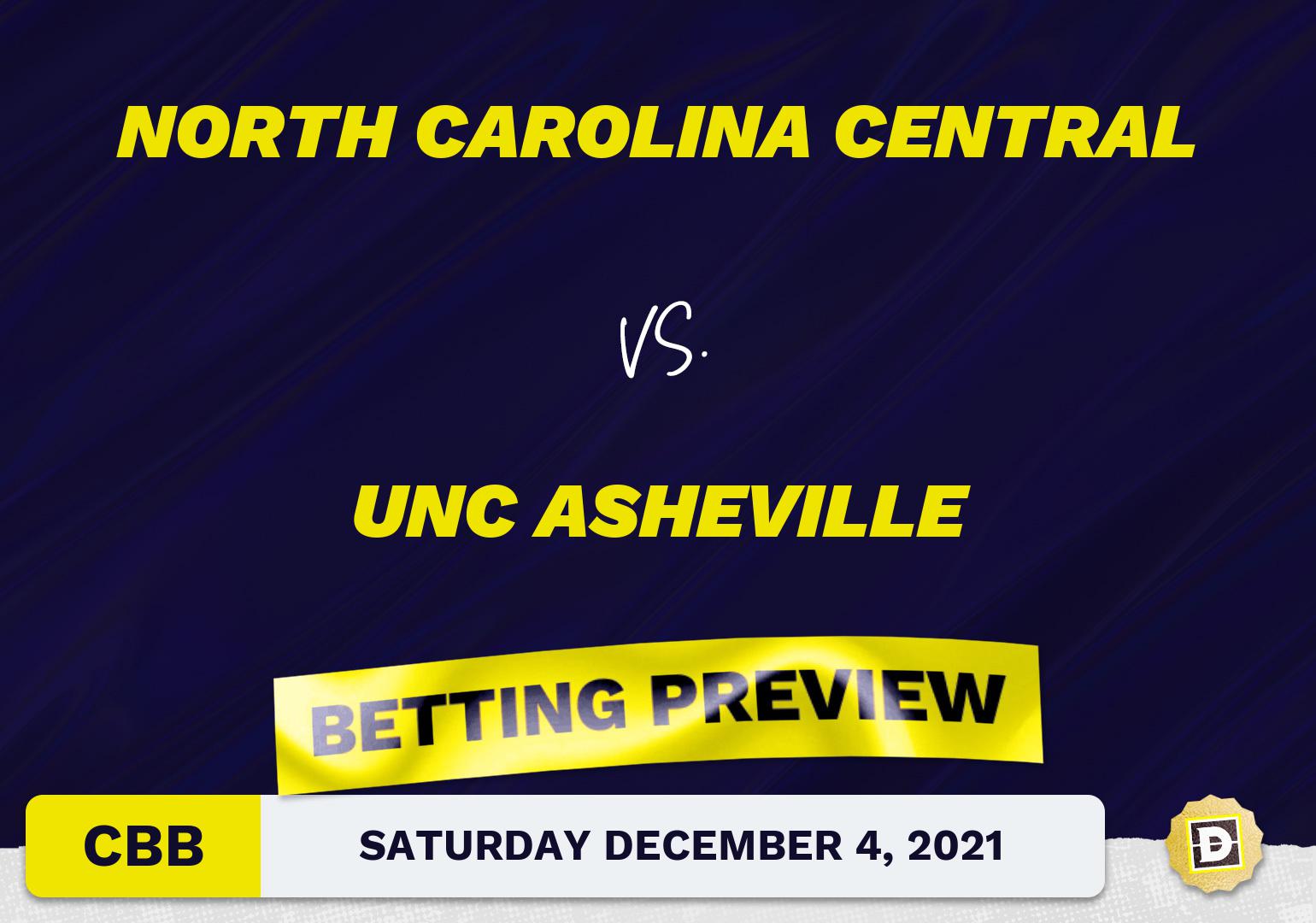 North Carolina Central vs. UNC Asheville CBB Predictions and Odds - Dec 4, 2021