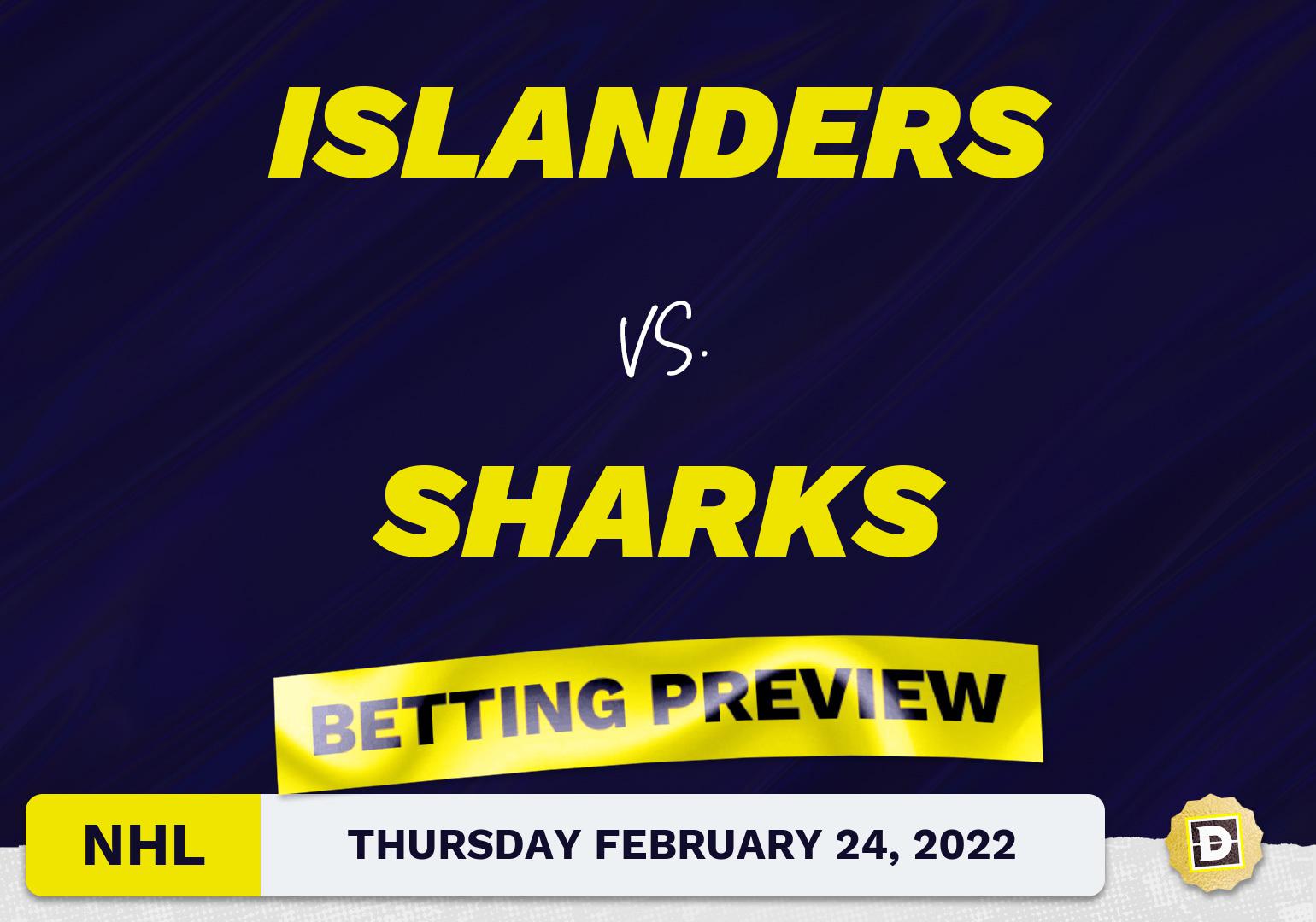 Islanders vs. Sharks Predictions and Odds - Feb 24, 2022