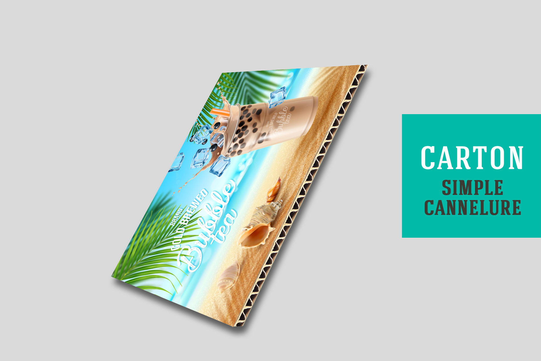 Impression sur support carton micro-cannelure simple