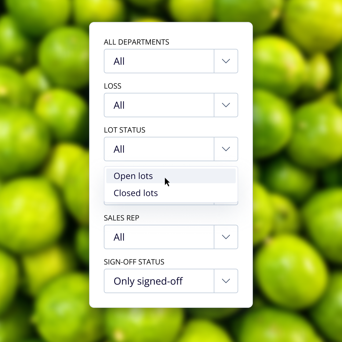 Screenshot of creating notifications in Silo's software, on a backdrop of green apples