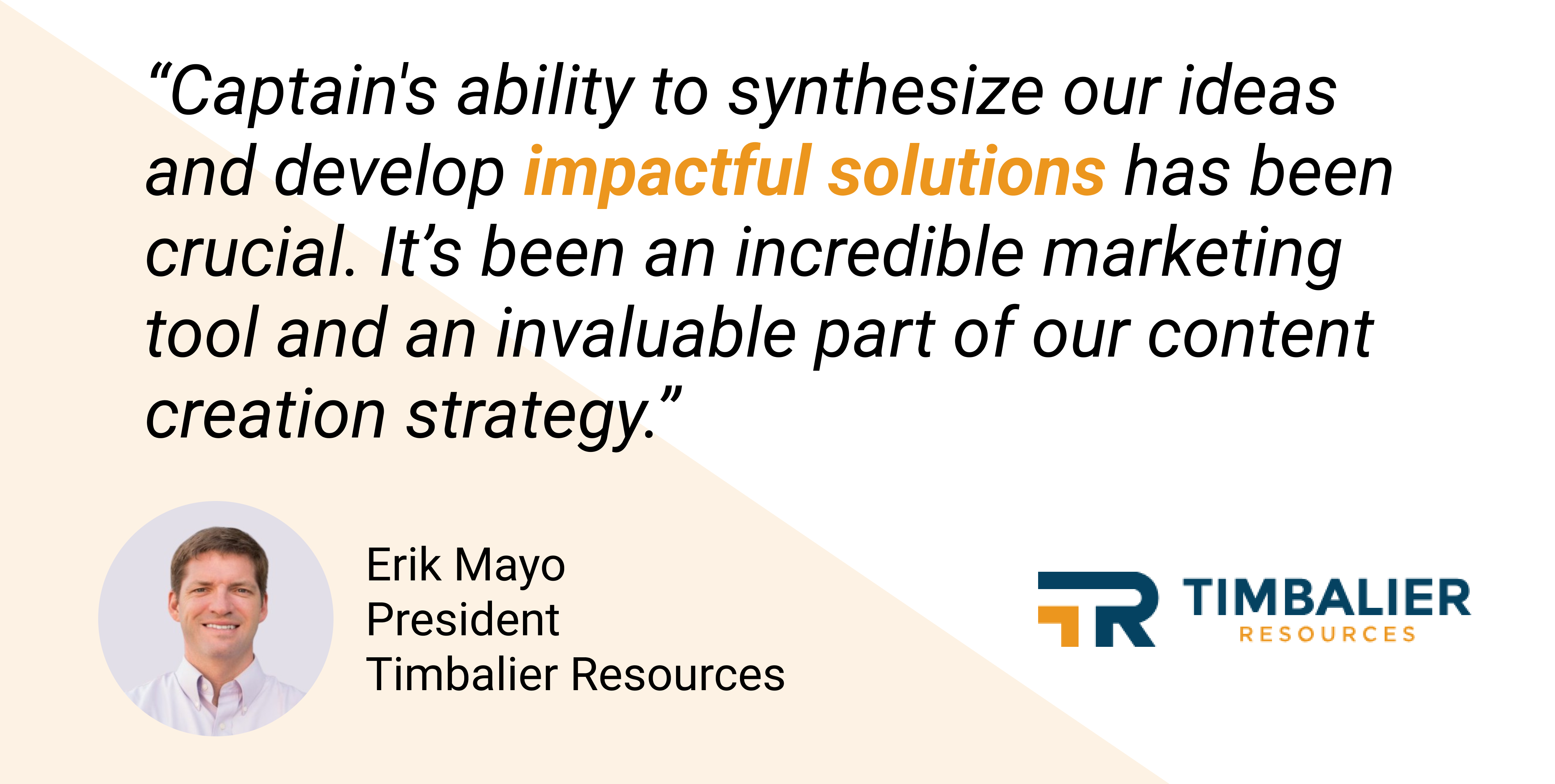 How Captain Revolutionized Content Strategy for Timbalier Resources