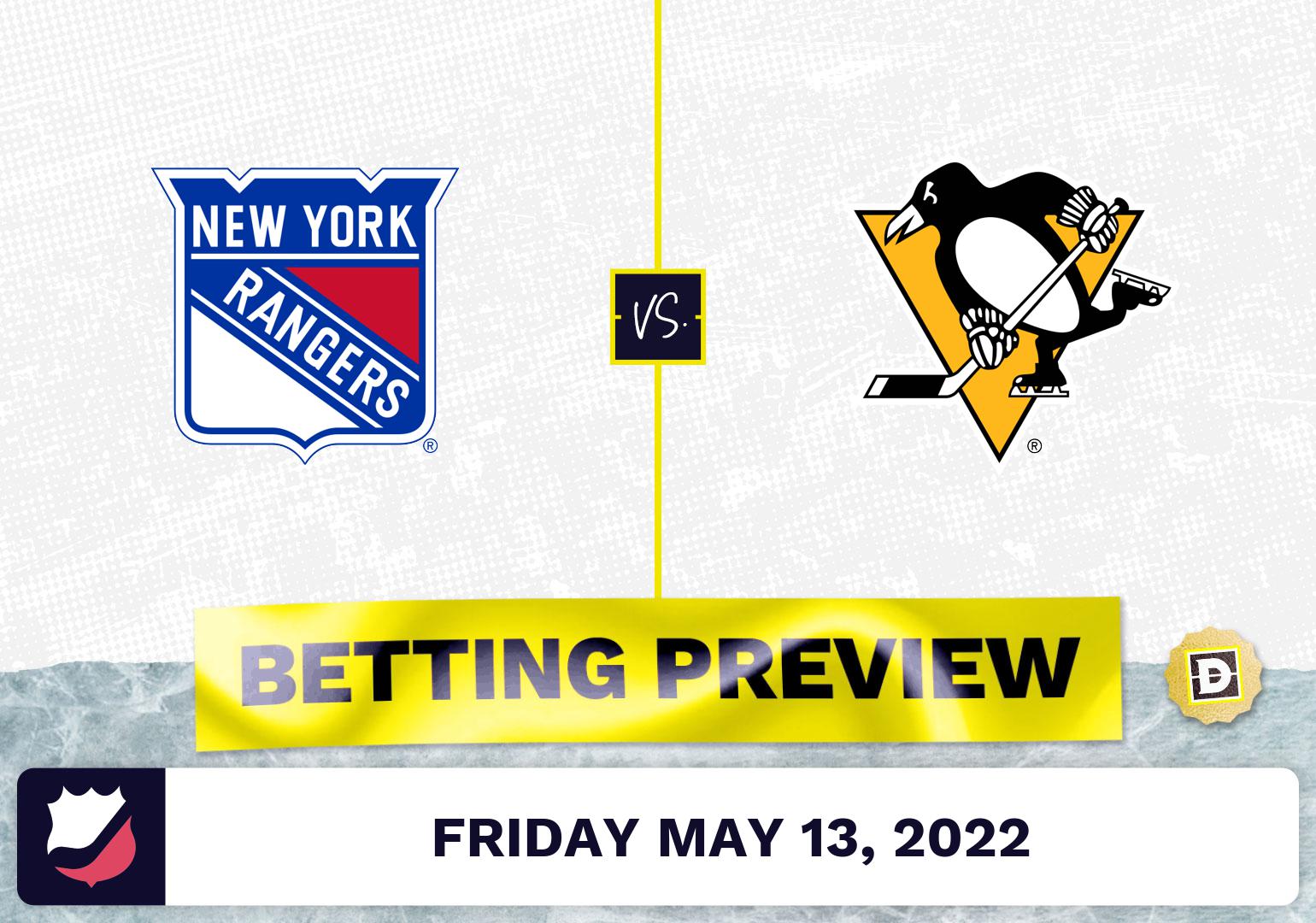 Rangers vs. Penguins Prediction and Odds - May 13, 2022