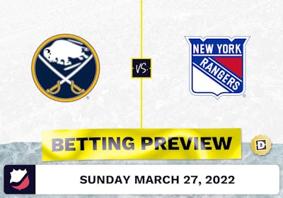 Sabres vs. Rangers Predictions and Odds - Mar 27, 2022