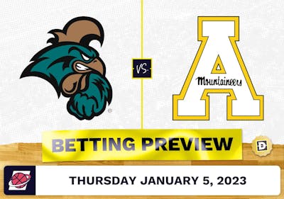Coastal Carolina vs. Appalachian State CBB Prediction and Odds - Jan 5, 2023