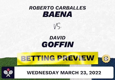 Roberto Carballes Baena vs. David Goffin Predictions - Mar 23, 2022