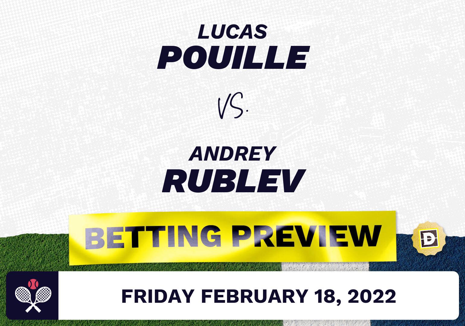 Lucas Pouille vs. Andrey Rublev Predictions - Feb 18, 2022
