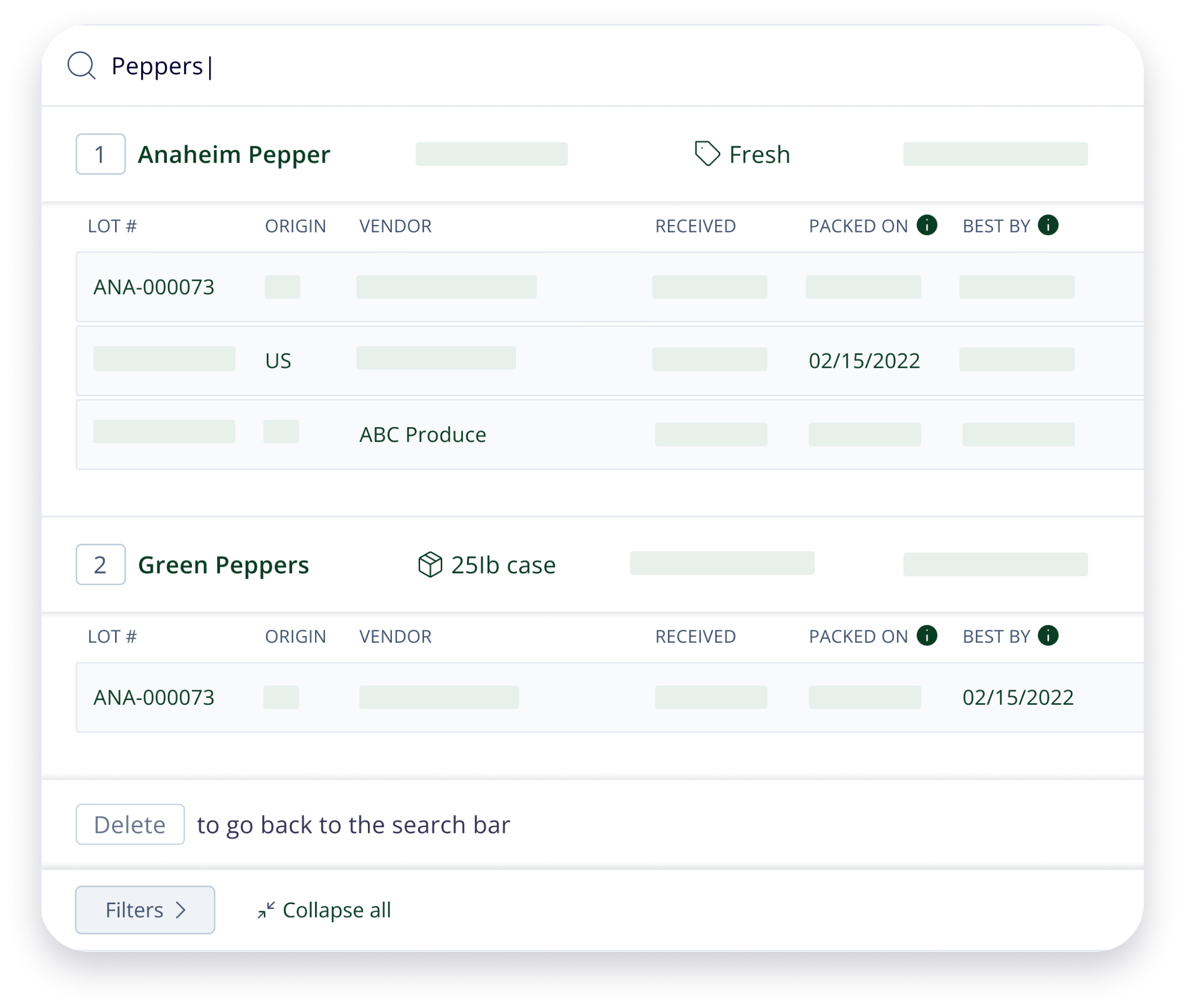 Screenshot of sales orders in Silo's software