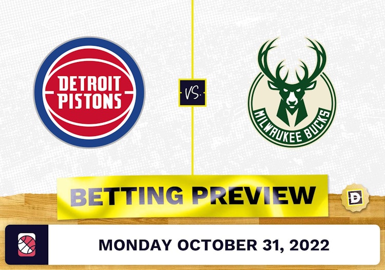 Pistons vs. Bucks Prediction and Odds - Oct 31, 2022