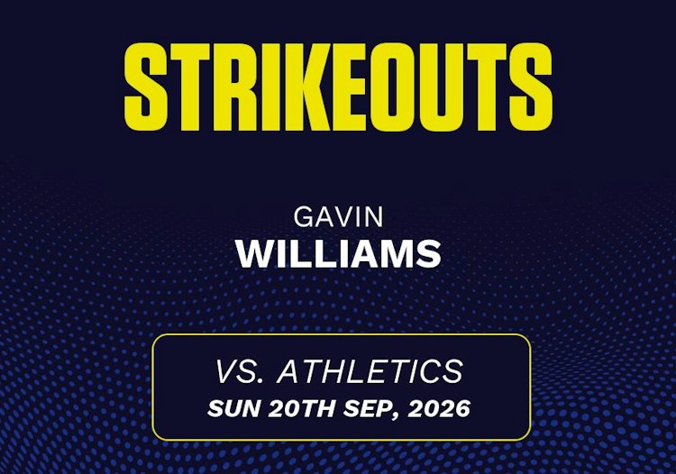 Gavin Williams projected stats for Sunday, September 20, 2026.