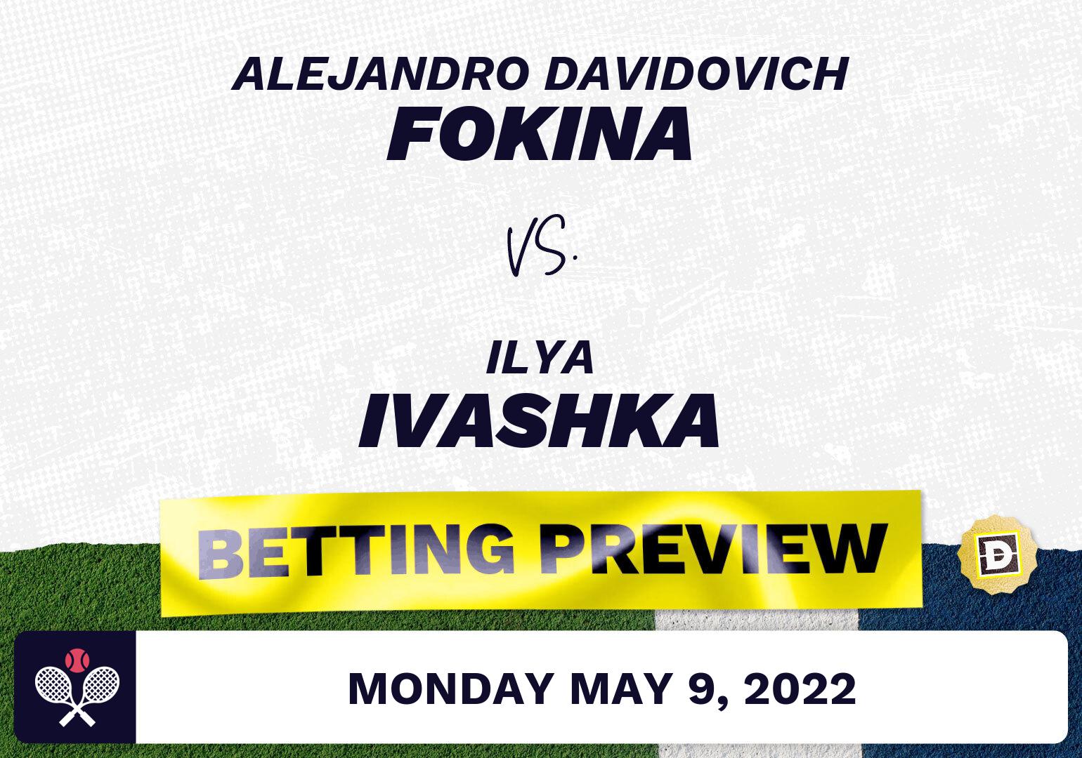 Alejandro Davidovich Fokina vs. Ilya Ivashka Predictions - May 9, 2022