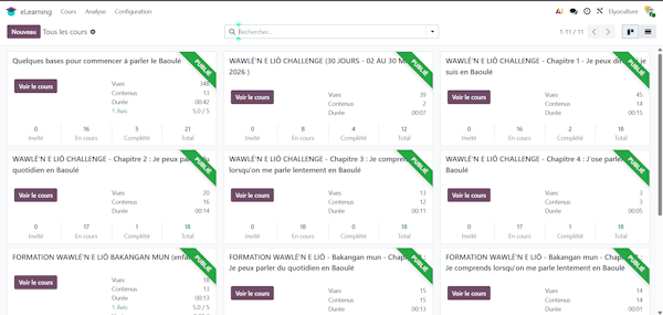 Troisième démonstration de la refonte pour une formatrice linguistique en ligne.