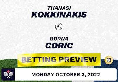 Thanasi Kokkinakis vs. Borna Coric Predictions - Oct 3, 2022