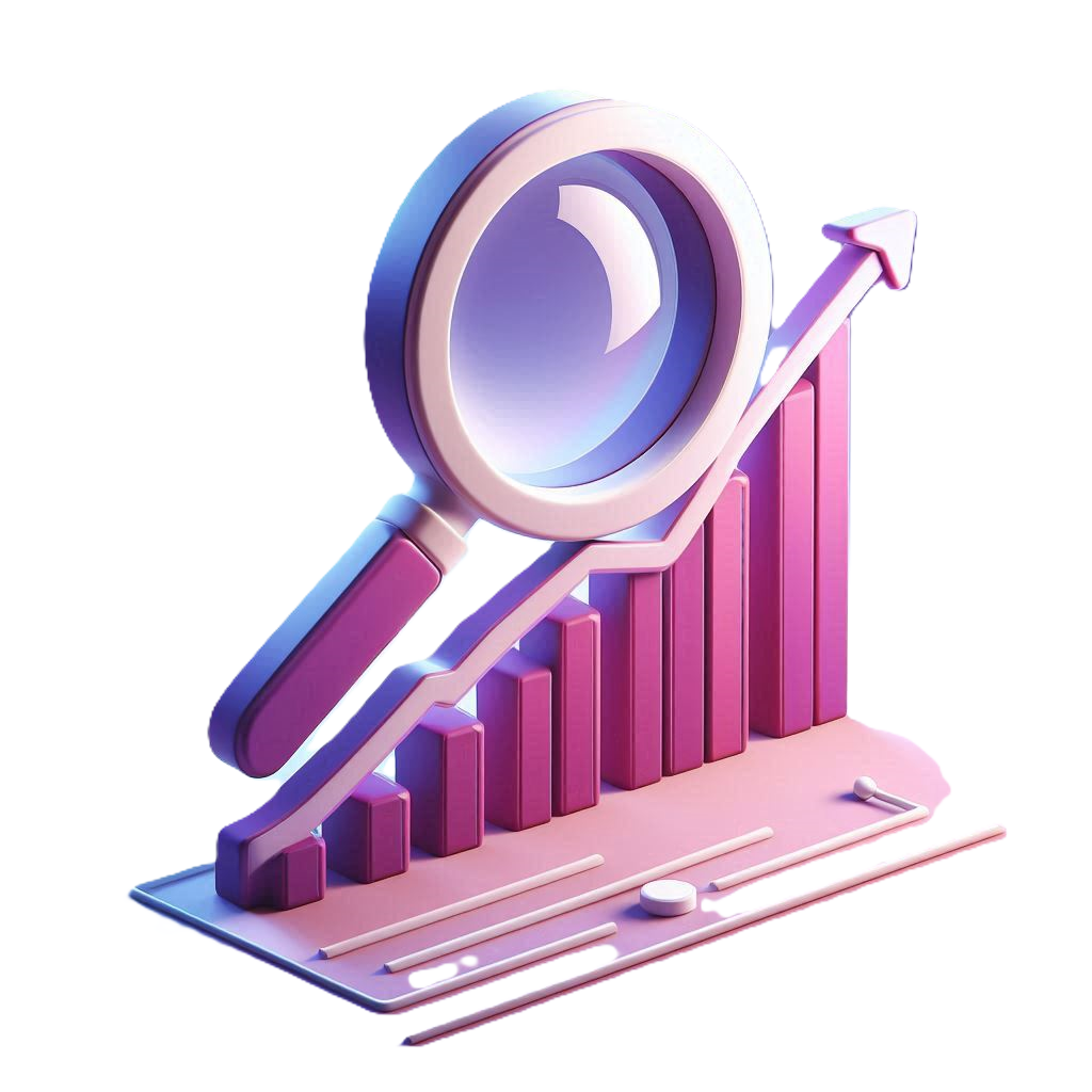 icone 3d pour décrire l'idée de gagner en visibilité