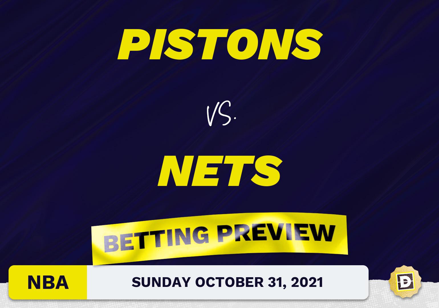 Pistons vs. Nets Predictions and Odds - Oct 31, 2021