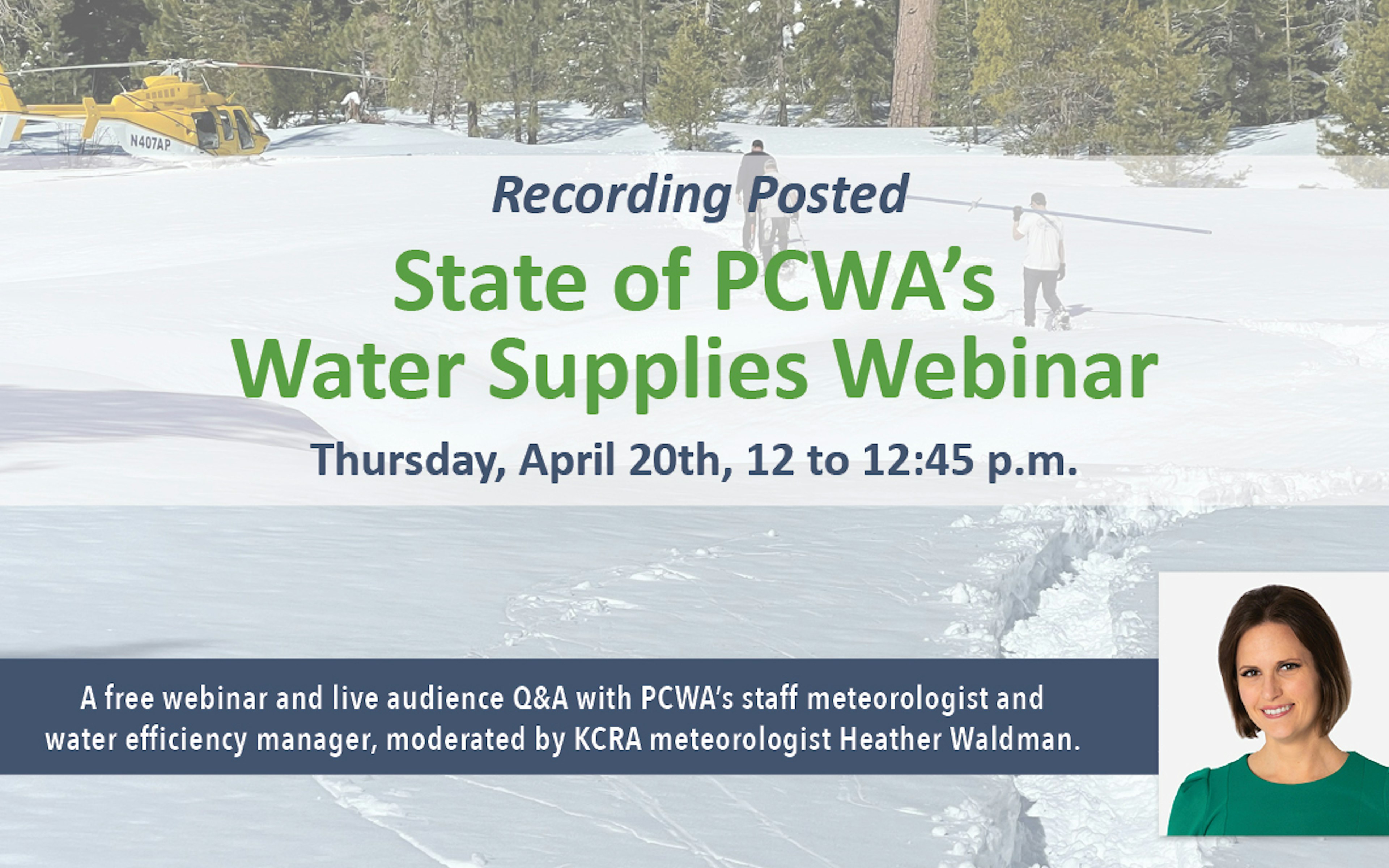 State of our Water recorded webinar flier