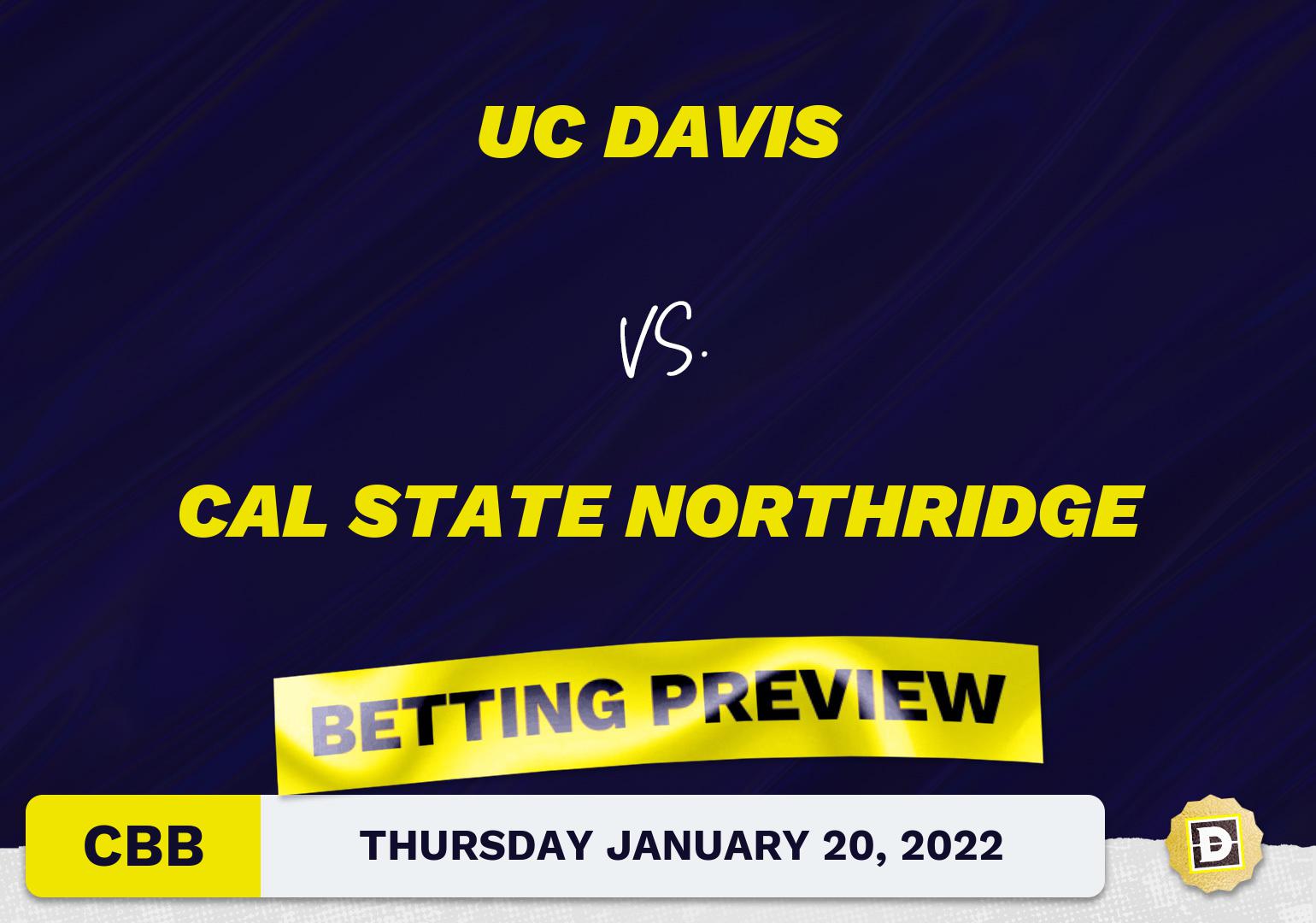 UC Davis vs. Cal State Northridge CBB Predictions and Odds - Jan 20, 2022