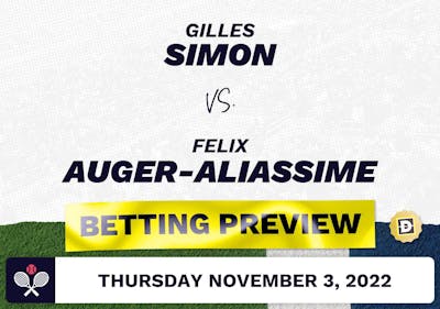 Gilles Simon vs. Felix Auger-Aliassime Predictions - Nov 3, 2022