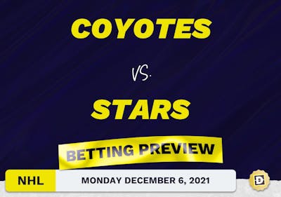 Coyotes vs. Stars Predictions and Odds - Dec 6, 2021