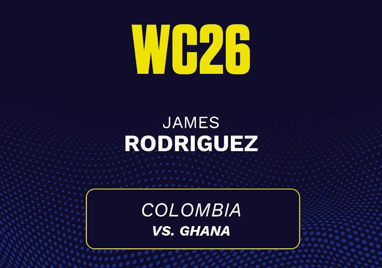 James Rodriguez projected stats for Friday, July 3, 2026.