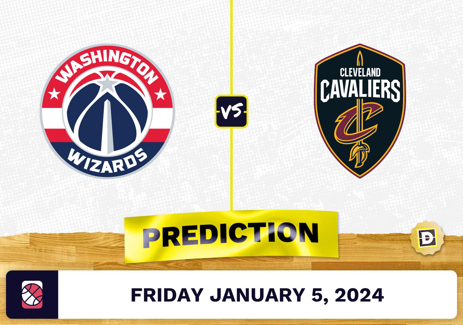 Washington Wizards vs. Cleveland Cavaliers Prediction, Odds, NBA Picks  [1/5/2024]