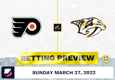 Flyers vs. Predators Predictions and Odds - Mar 27, 2022