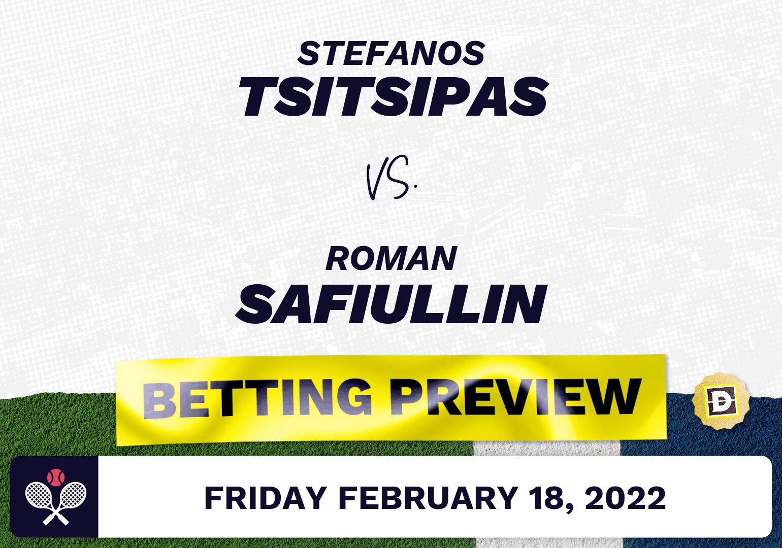 Stefanos Tsitsipas vs. Roman Safiullin Predictions - Feb 18, 2022