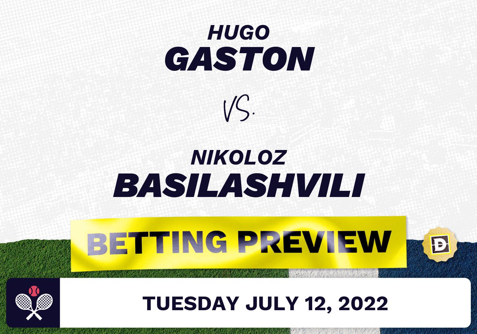 Hugo Gaston vs. Nikoloz Basilashvili Predictions - Jul 12, 2022