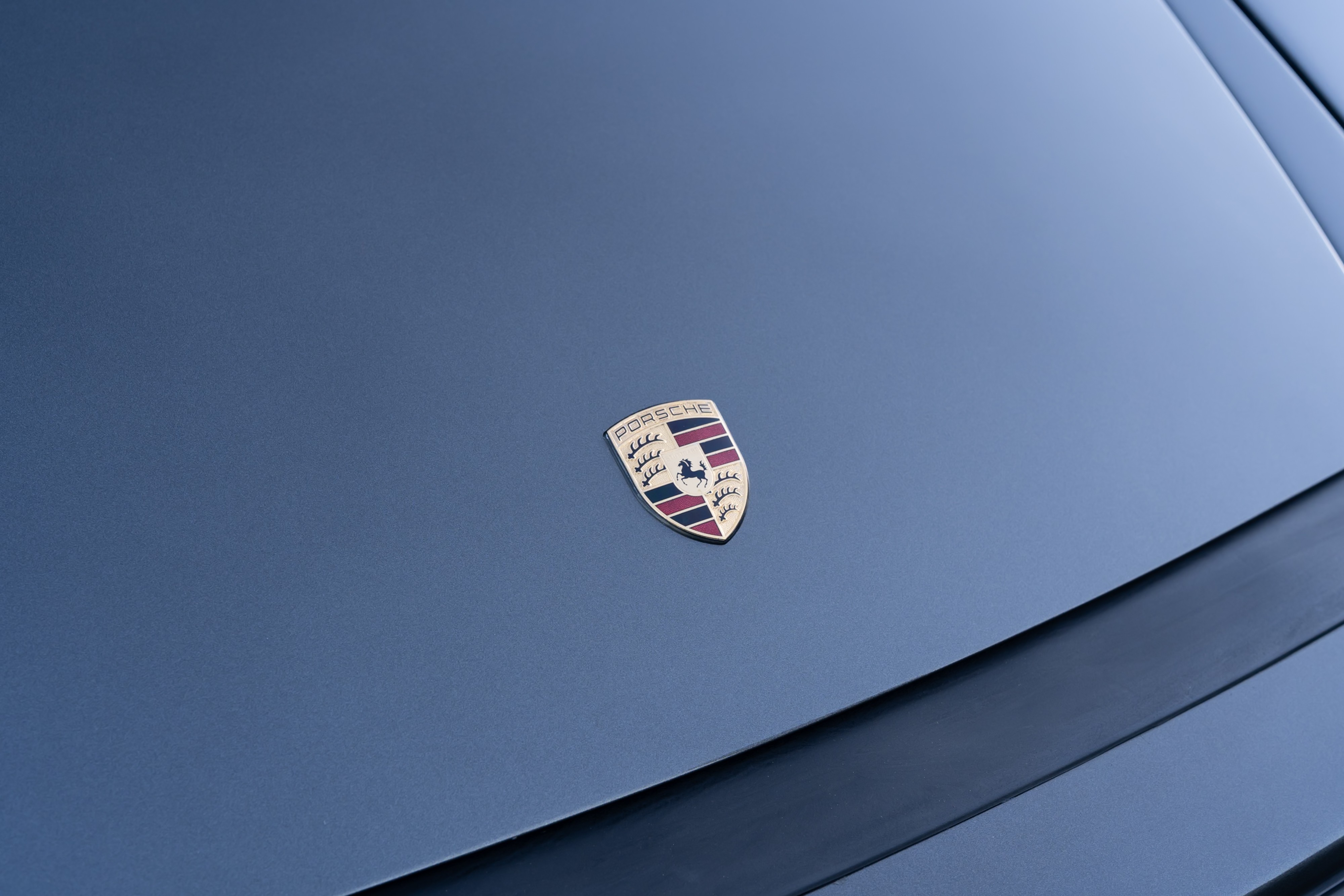 Badging on a 1989 Porsche 911 Turbo M505 Slant Nose.