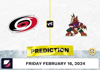 Carolina Hurricanes vs. Arizona Coyotes Prediction, Odds, NHL Picks [2/16/2024]