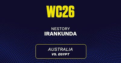 Nestory Irankunda's predicted stats vs. Egypt, including anytime goal projection