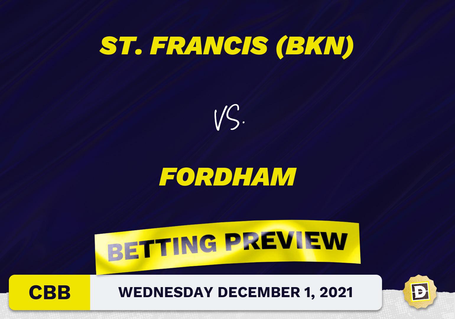 St. Francis (BKN) vs. Fordham CBB Predictions and Odds - Dec 1, 2021
