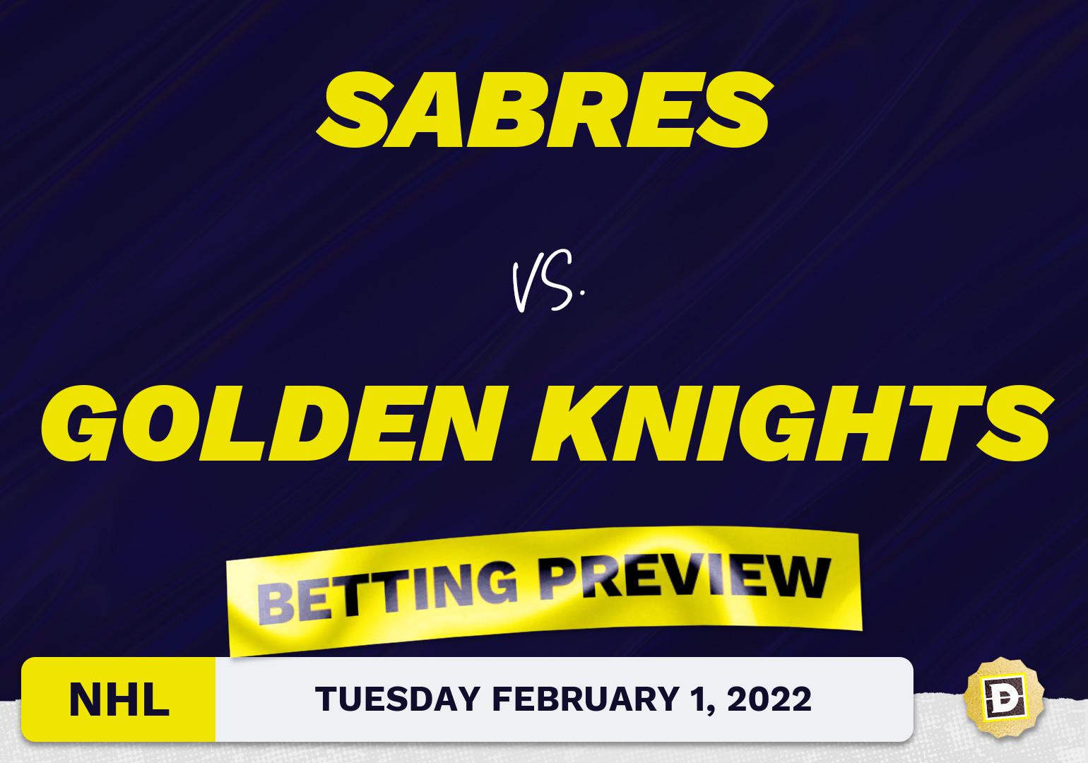 Sabres vs. Golden Knights Predictions and Odds - Feb 1, 2022